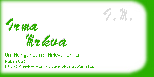 irma mrkva business card